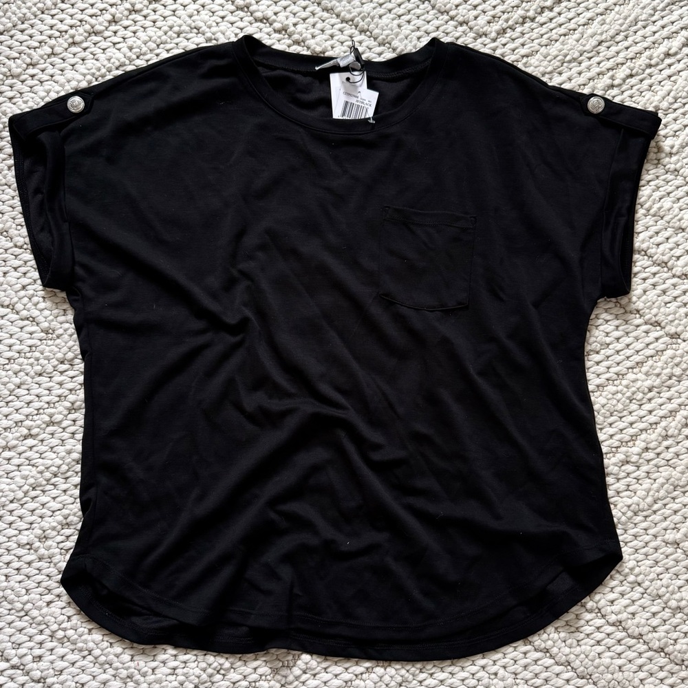 Black Women's Casual Top Size Large NWT